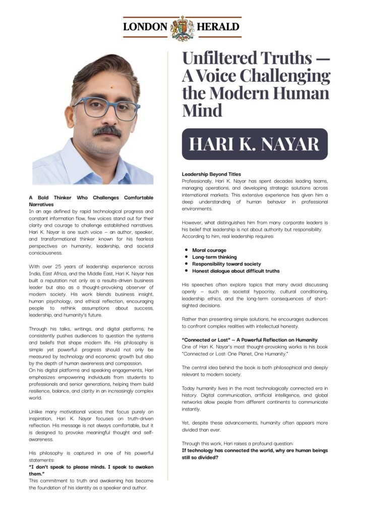 u. tirupati rao march 2026 london herald 2 29