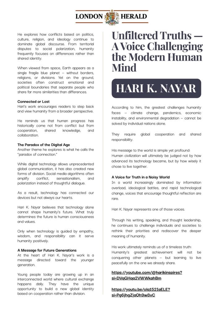 u. tirupati rao march 2026 london herald 2 30